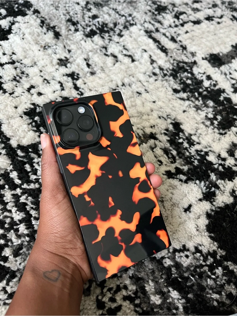 Orange & Black Tortoiseshell Camera-Ready Phone Case